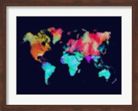 Framed Dotted World Map 5