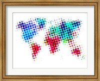 Framed Dotted World Map 6