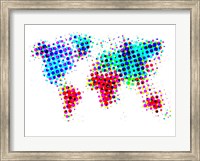 Framed Dotted World Map 6