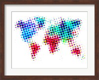 Framed Dotted World Map 6