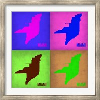 Framed Miami Pop Art Map 1