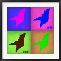 Framed Miami Pop Art Map 1