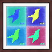 Framed Miami Pop Art Map 2