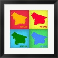 Framed Portland Pop Art Map 1