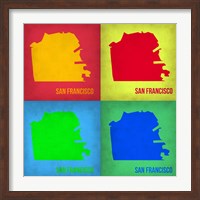 Framed San Francisco Pop Art Map 1