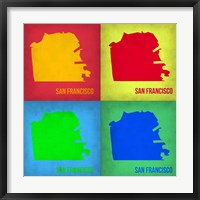 Framed San Francisco Pop Art Map 1