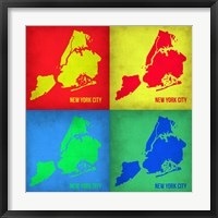 Framed New York Pop Art Map 1