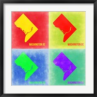 Framed Washington DC Pop Art Map 2