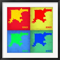 Framed Denver DC Pop Art Map 1