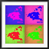 Framed Houston Pop Art Map 1