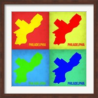 Framed Philadelphia Pop Art Map 1