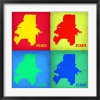 Framed Atlanta Pop Art Map 1