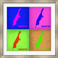 Framed New York Pop Art Map 1