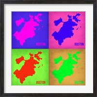 Framed Boston Pop Art Map 1