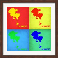 Framed Los Angeles Pop Art Map 1