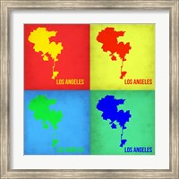 Framed Los Angeles Pop Art Map 1
