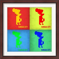 Framed KansasCity Pop Art Map 1