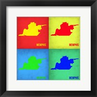 Framed Memphis Pop Art Map 1