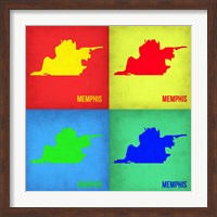 Framed Memphis Pop Art Map 1