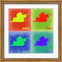 Framed Memphis Pop Art Map 2