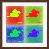 Framed Memphis Pop Art Map 2