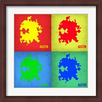 Framed Austin Pop Art Map 1