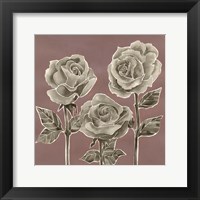 Framed Marsala Roses I