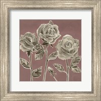 Framed Marsala Roses II