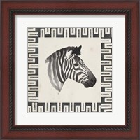 Framed Safari Zebra I