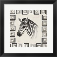 Framed Safari Zebra II