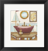 Nautical Bath I Framed Print