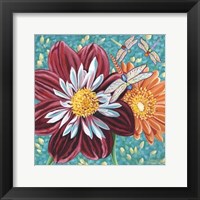 Dragonfly on Blooms I Framed Print