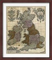 Framed Map of England, Scotland & Ireland