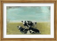 Framed Country Drive Cows III