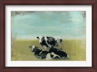 Framed Country Drive Cows III