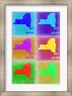 Framed New York Pop Art Map 2