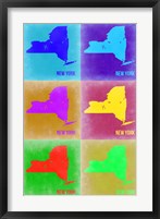 Framed New York Pop Art Map 2