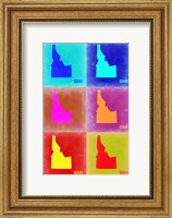 Framed Idaho Pop Art Map 2