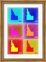 Framed Idaho Pop Art Map 2