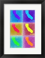 Framed California Pop Art Map 2