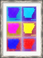 Framed Arkansas Pop Art Map 2