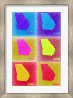Framed Georgia Pop Art Map 2