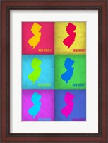 Framed New Jersey Pop Art Map 1