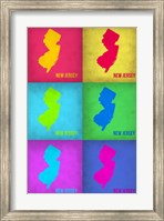 Framed New Jersey Pop Art Map 1