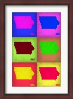 Framed Iowa Pop Art Map 2