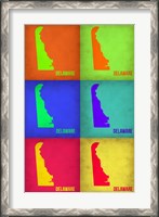 Framed Delaware Pop Art Map 1