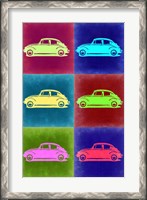 Framed VW Beetle Pop Art 2