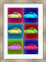 Framed VW Beetle Pop Art 2