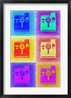 Framed Vintage Polaroid Camera Pop Art 2