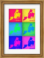 Framed New York City Pop Art Map 3